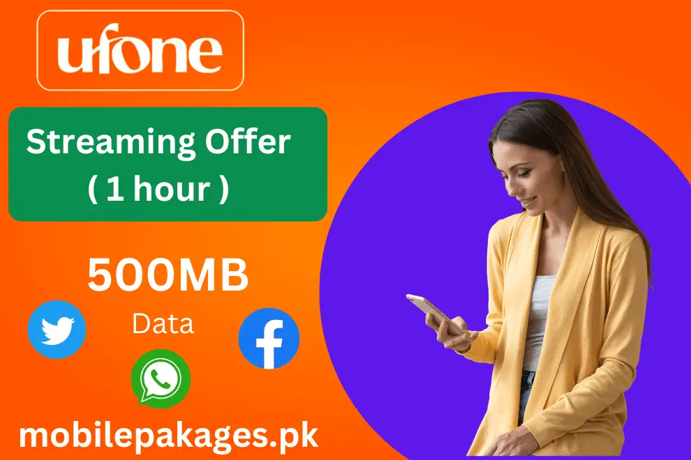 Ufone Streaming Offer for 1 hour